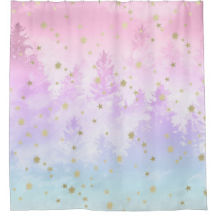 Rideaux De Douche Starry Unicorn Pastel Forest Dream #1 #décoration 