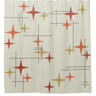 Rideaux De Douche Stars du Mid Century