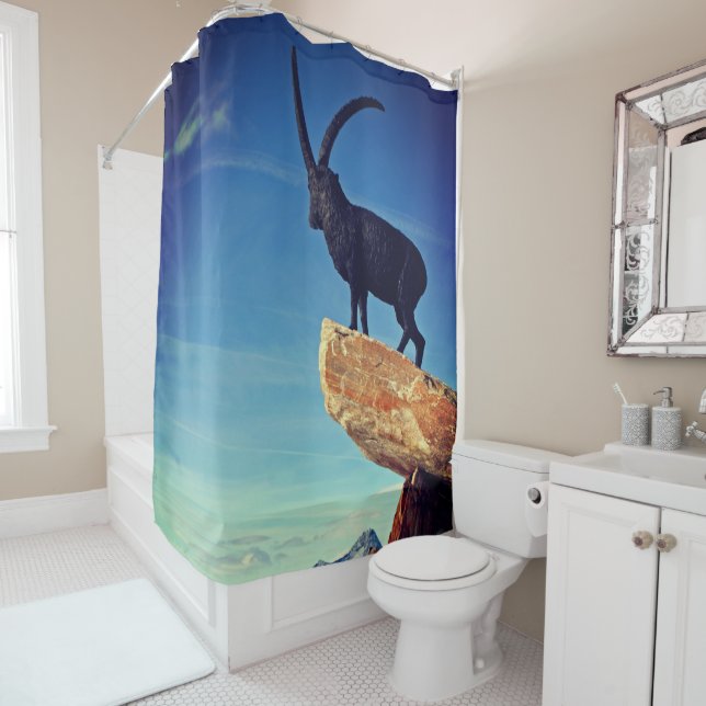 Rideaux De Douche Statue Ibex (En situation)