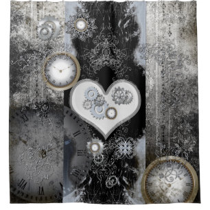 Rideaux De Douche Steampunk, coeur merveilleux