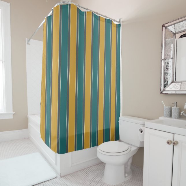 RIDEAUX DE DOUCHE STRIPES (En situation)