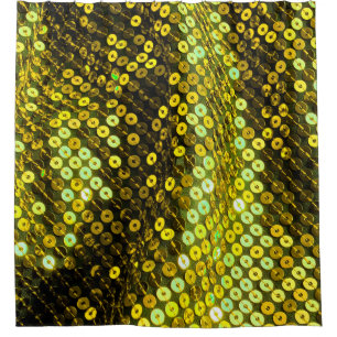 Rideaux De Douche Style années 80 closeup textile paillée.