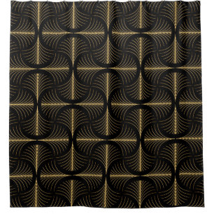 Rideaux De Douche Style Art Déco élégant, motif répétitif sans faill