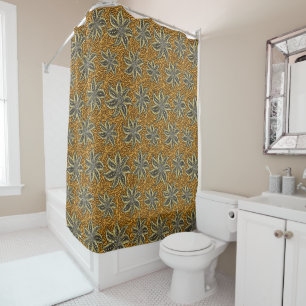 Rideaux De Douche Style Batik Floral Abstrait africain