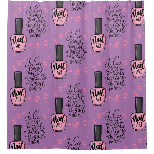 Rideaux De Douche style de citation d'art des ongles déco (Devant)