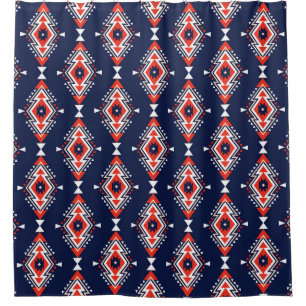 Rideaux De Douche Style ethnique, motif sans couture géométrique.