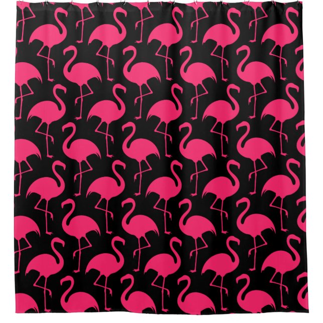 Rideaux De Douche Style Flamant rose rose (Devant)
