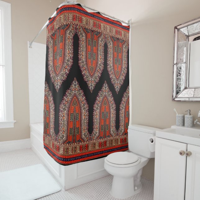 Rideaux De Douche Style hippie indien (En situation)