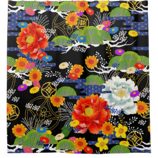 Rideaux De Douche Style japonais yuzen