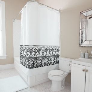 Rideaux De Douche Style original motif de point de croix isolé noir
