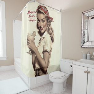 Rideaux De Douche Style vintage d'enclos : Mamacita a besoin d'une M