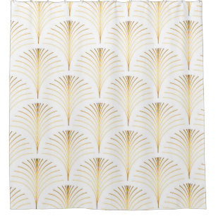 Rideaux De Douche Style vintage élégant art floral déco répéteu