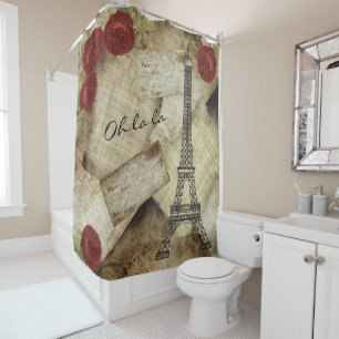 Rideaux De Douche Style vintage Paris