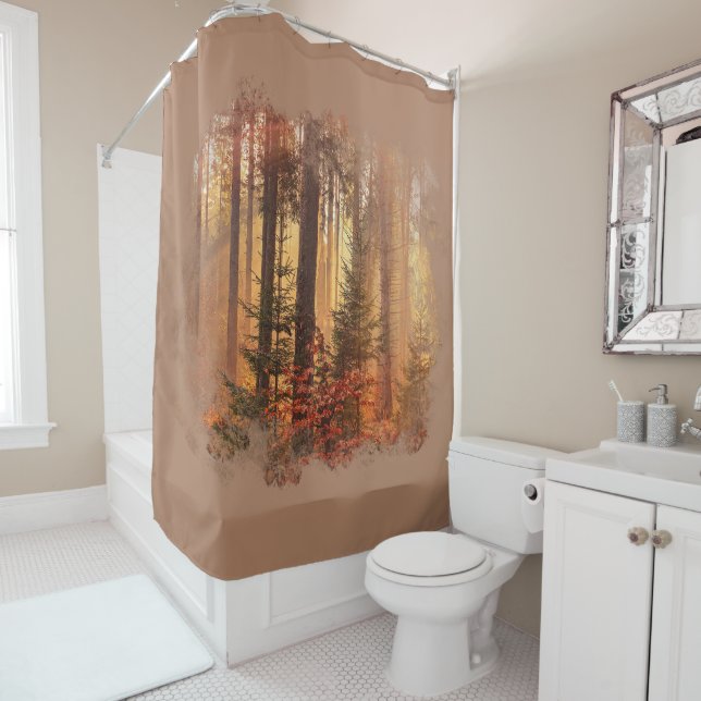 Rideaux De Douche Sublimation déprimée (En situation)