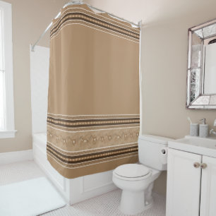 Rideaux De Douche Sud-ouest Pronghorn Antelope Brown & Tan Motif