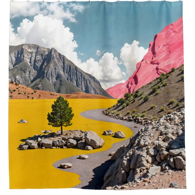 Rideaux De Douche Suivre le chemin jaune (Devant)