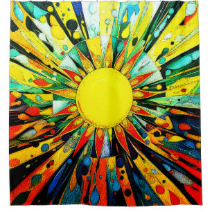Rideaux De Douche Sun En Abstrait 910