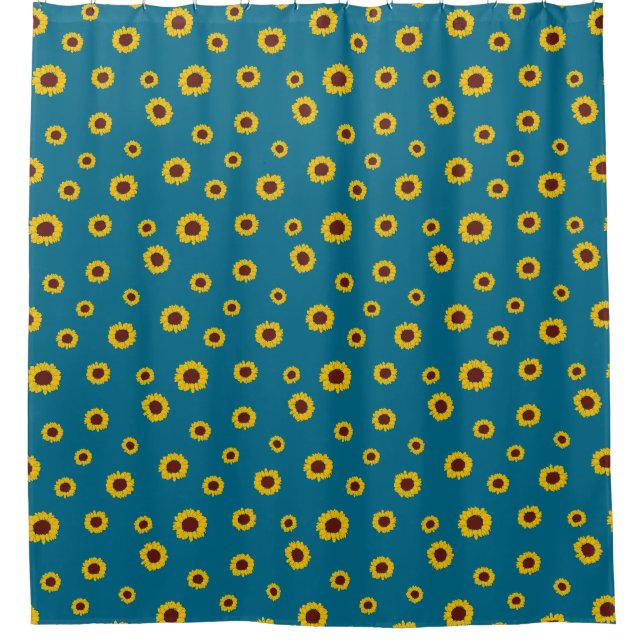 Rideaux De Douche Sunflower Pattern Shower Curtain (Devant)