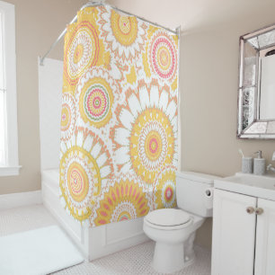 Rideaux De Douche Sunshine Floral Mandalas