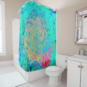 Rideaux De Douche Super Abstrait Rainbow Liquid Swirl