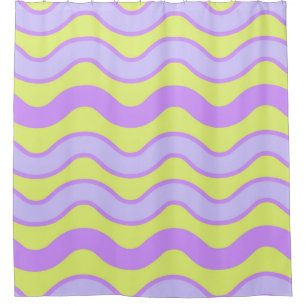 Rideaux De Douche Super chaux pourpre Stripe printemps moderne été