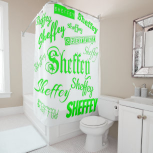 Rideaux De Douche Super spécial Sheffey Neon Green polices cur douch