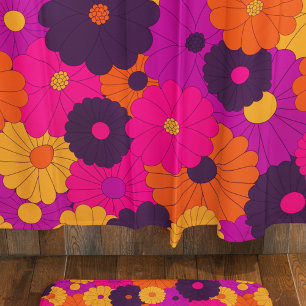 Rideaux De Douche Super violet et rose hippie puissance