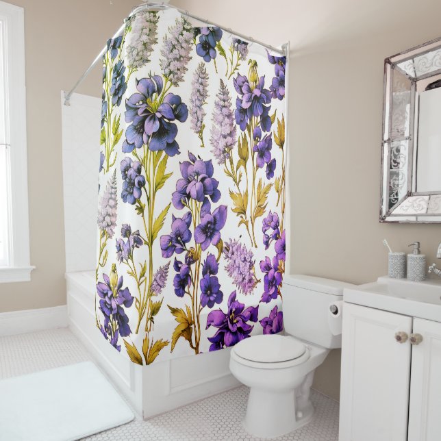 Rideaux De Douche Superbe florale (En situation)