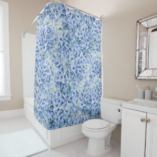 Rideaux De Douche Superbes hydrangées bleues - motif floral