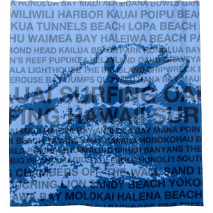 Rideaux De Douche Surf Hawaii Cutback Hawaii Surfer Hawaiien