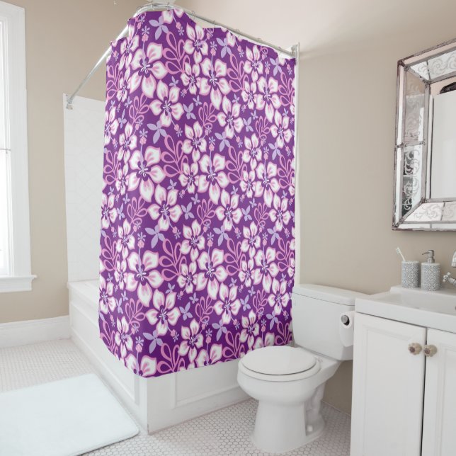 Rideaux De Douche Surf JUNGLE (COMBO PURPLE) (En situation)