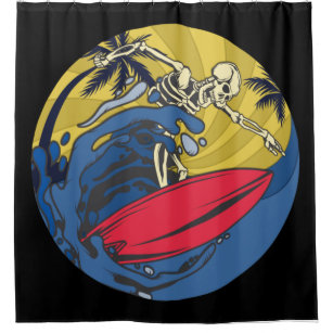 Download Rideaux de douche en tissu sur le theme de plage For Free