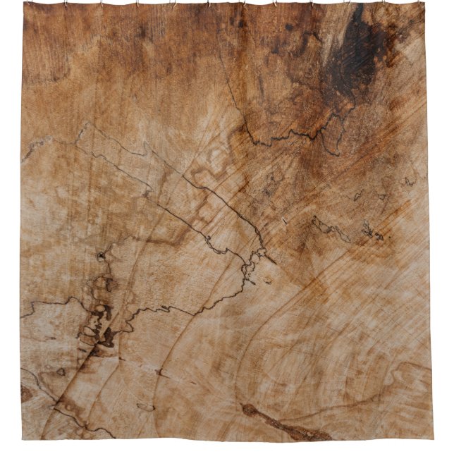 Rideaux De Douche Surface en bois Brown et noir (Devant)