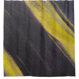 Rideaux De Douche Surface noire et jaune