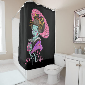 Rideaux De Douche Sweet Fear Geisha Girl Zombie