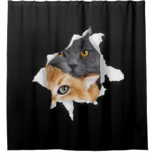 Rideaux De Douche Sweet Kitten Couple Drôle cadeau Amoureux des ch