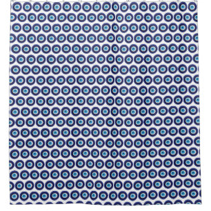 Rideaux De Douche Symbole de la perle bleue Amulet