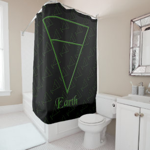 Rideaux De Douche Symbole de l'élément Terre de Pagan