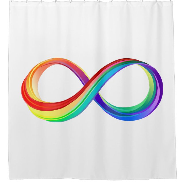 Rideaux De Douche Symbole d'infinité arc-en-ciel stratifié (Devant)