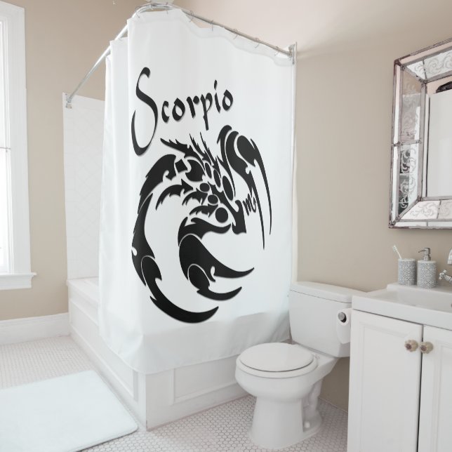 Rideaux De Douche Symbole et signe du zodiaque Scorpion (En situation)