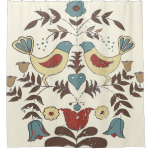 Rideaux De Douche SYMBOLE Hex Amish néerlandais Pennsylvanie Bird Am