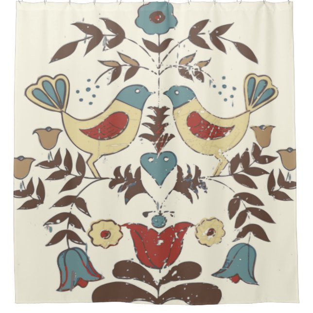 Rideaux De Douche SYMBOLE Hex Amish néerlandais Pennsylvanie Bird Am (Devant)