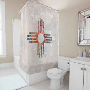 Rideaux De Douche Symbole Sun Zia du Nouveau-Mexique