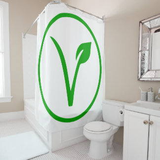 Rideaux De Douche Symbole végan Végétarien Véganisme Droits des anim