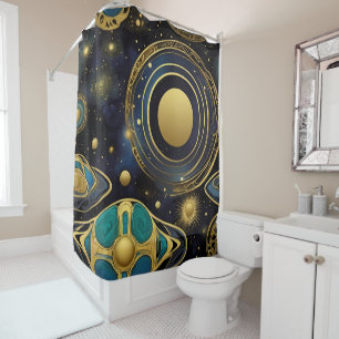Rideaux De Douche Symboles anciens motif dans le design abstrait vib