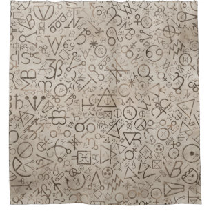 Rideaux De Douche Symboles d'alchimie - motif astrologique #1 de