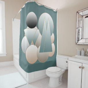Rideaux De Douche Système de planète futuriste de l'art spatial Abst