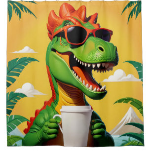 Rideaux De Douche T-Rex Dinosaur Drôle