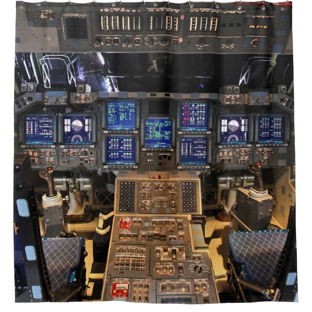 Rideaux De Douche Tableau de bord du cockpit de la navette spatiale  (Devant)