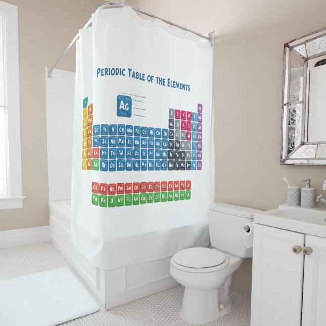 Rideaux De Douche Tableau périodique des éléments 2 (En situation)